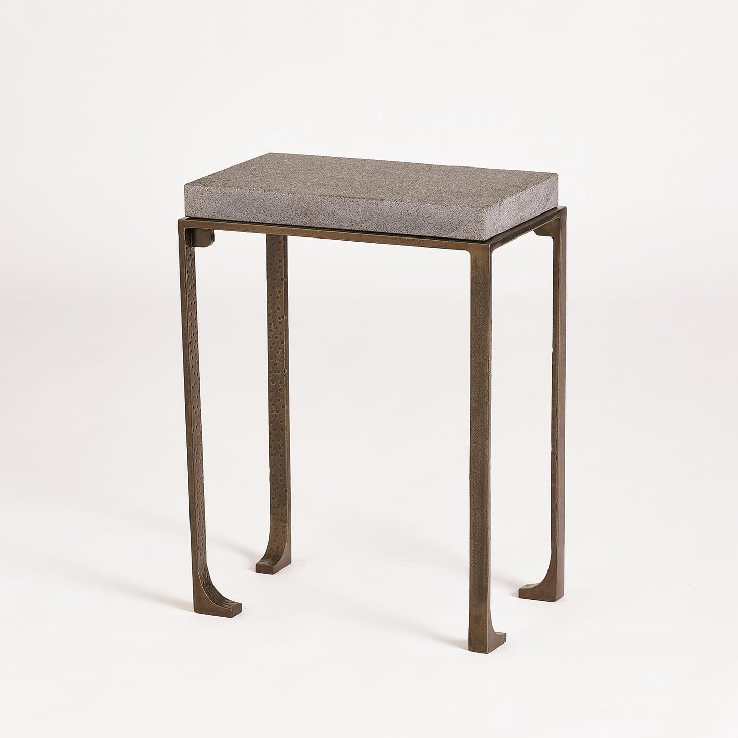 Zen Side Table w/Flamed Granite - Bronze - 2 sizes - Grats Decor Interior Design & Build Inc.