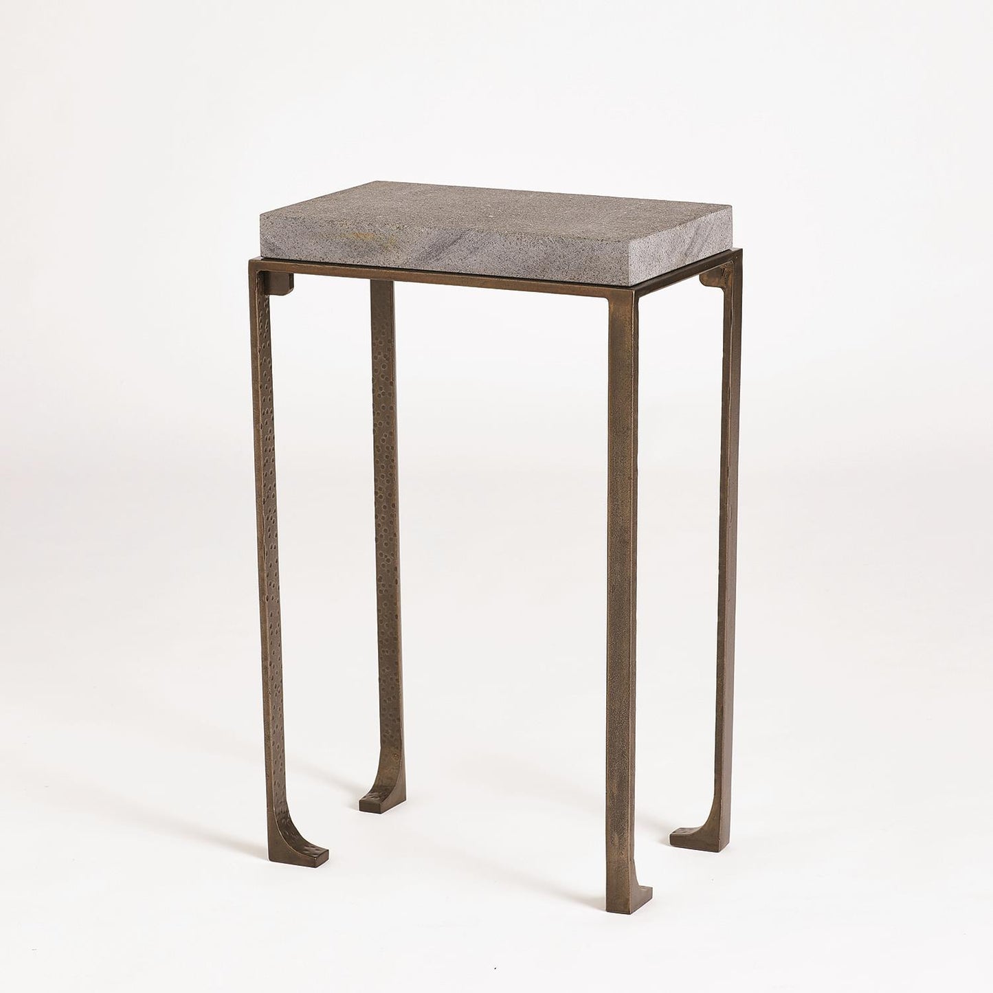 Zen Side Table w/Flamed Granite - Bronze - 2 sizes - Grats Decor Interior Design & Build Inc.