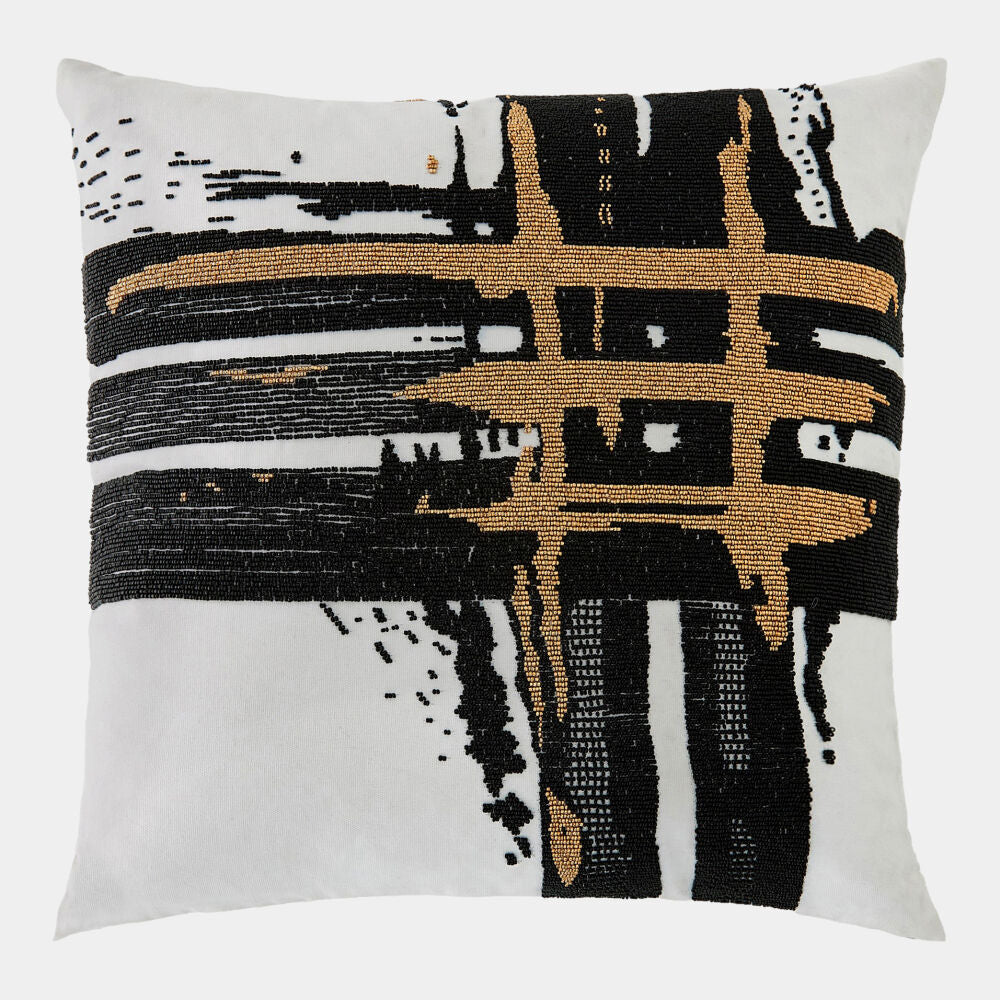 Katniss Golden Triple Crosshatch Pillow - Grats Decor Interior Design & Build Inc.