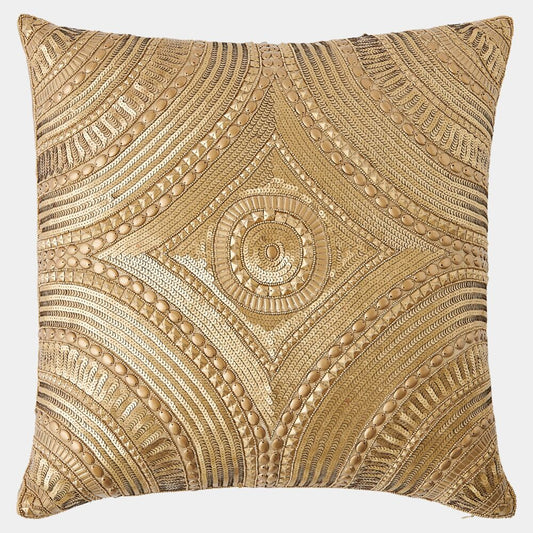 Roman Beaded Pillow-Gold - Grats Decor Interior Design & Build Inc.