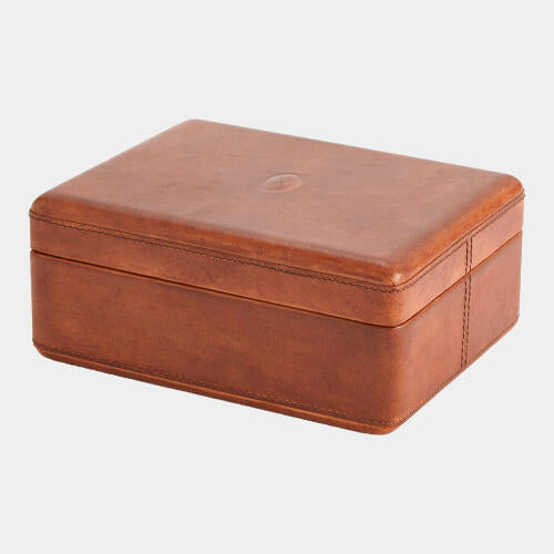 Barbara Barry Ruffin Signature Tobacco Covered Boxes - S/2 - Grats Decor Interior Design & Build Inc.