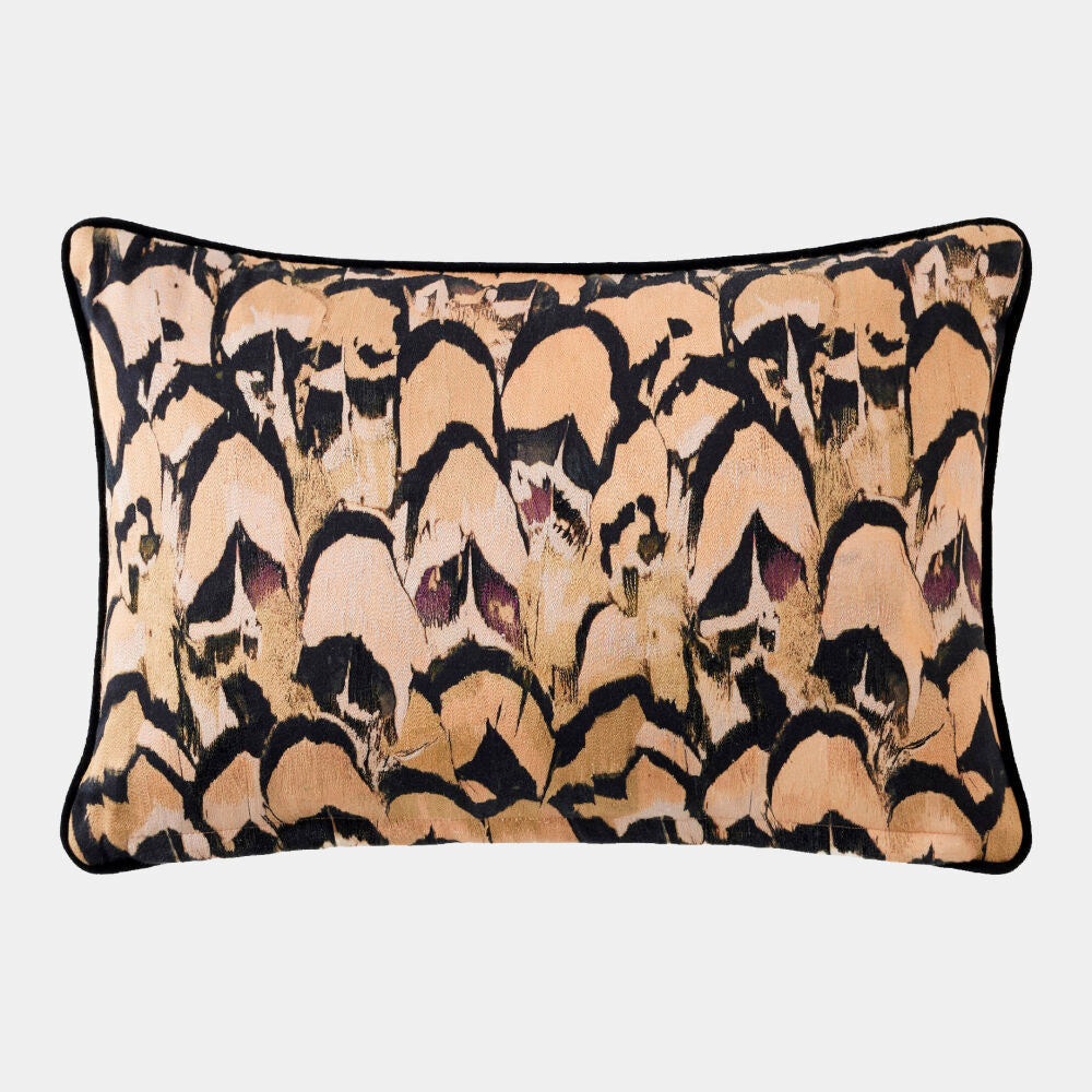 Jennifer Farrell Feathers Lumbar Pillow - Grats Decor Interior Design & Build Inc.
