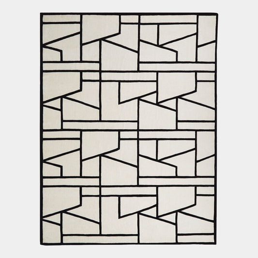 Zig Zag Rug - Ivory/Black - 4 sizes