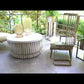 Spindle Wing Chair - Beige Leather or Muslin
