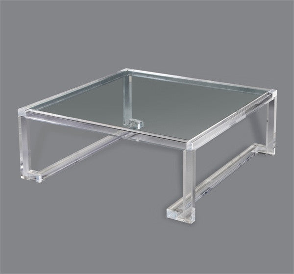 Clear Acrylic 48" Table - Square - Grats Decor Interior Design & Build Inc.