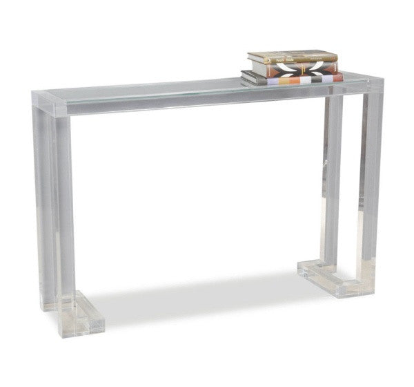 Acrylic & Glass 48" Console - Grats Decor Interior Design & Build Inc.