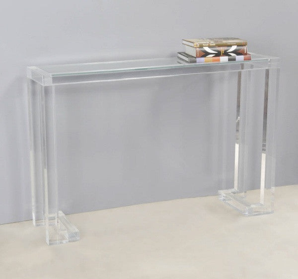 Acrylic & Glass 48" Console - Grats Decor Interior Design & Build Inc.