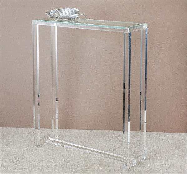 Acrylic & Glass 30" Console - Grats Decor Interior Design & Build Inc.