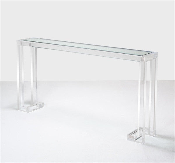 Acrylic & Glass 60" Console - Grats Decor Interior Design & Build Inc.