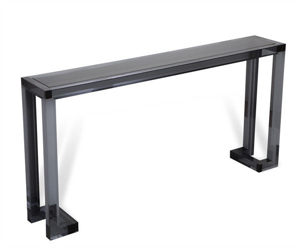 Acrylic & Glass 60" Console - Smoke - Grats Decor Interior Design & Build Inc.