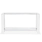 Acrylic & Glass 60" Console with Shelf - Grats Decor Interior Design & Build Inc.