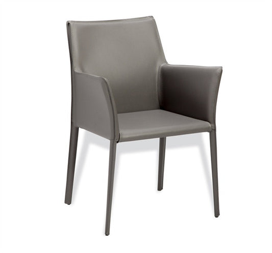 Arm Dining Chair - Gray - Grats Decor Interior Design & Build Inc.