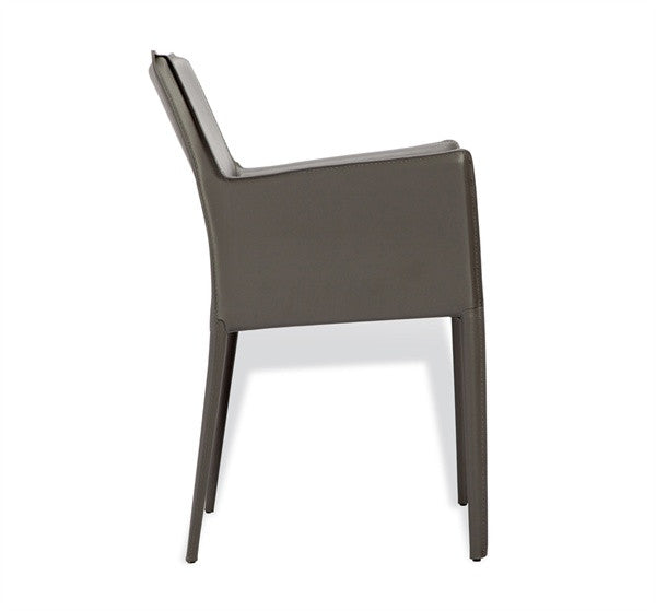 Arm Dining Chair - Gray - Grats Decor Interior Design & Build Inc.