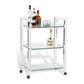 Acrylic & Glass 26" x 16" Bar Cart - Grats Decor Interior Design & Build Inc.