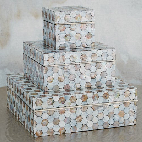 Mother of Pearl Boxes - Grats Decor Interior Design & Build Inc.