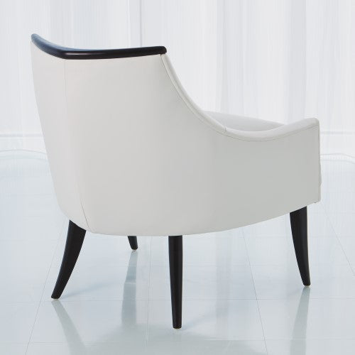 Boomerang Chair - White Leather - Grats Decor Interior Design & Build Inc.