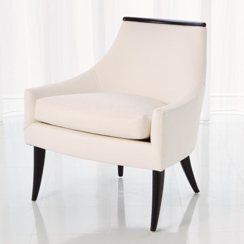 Boomerang Chair - White Leather - Grats Decor Interior Design & Build Inc.