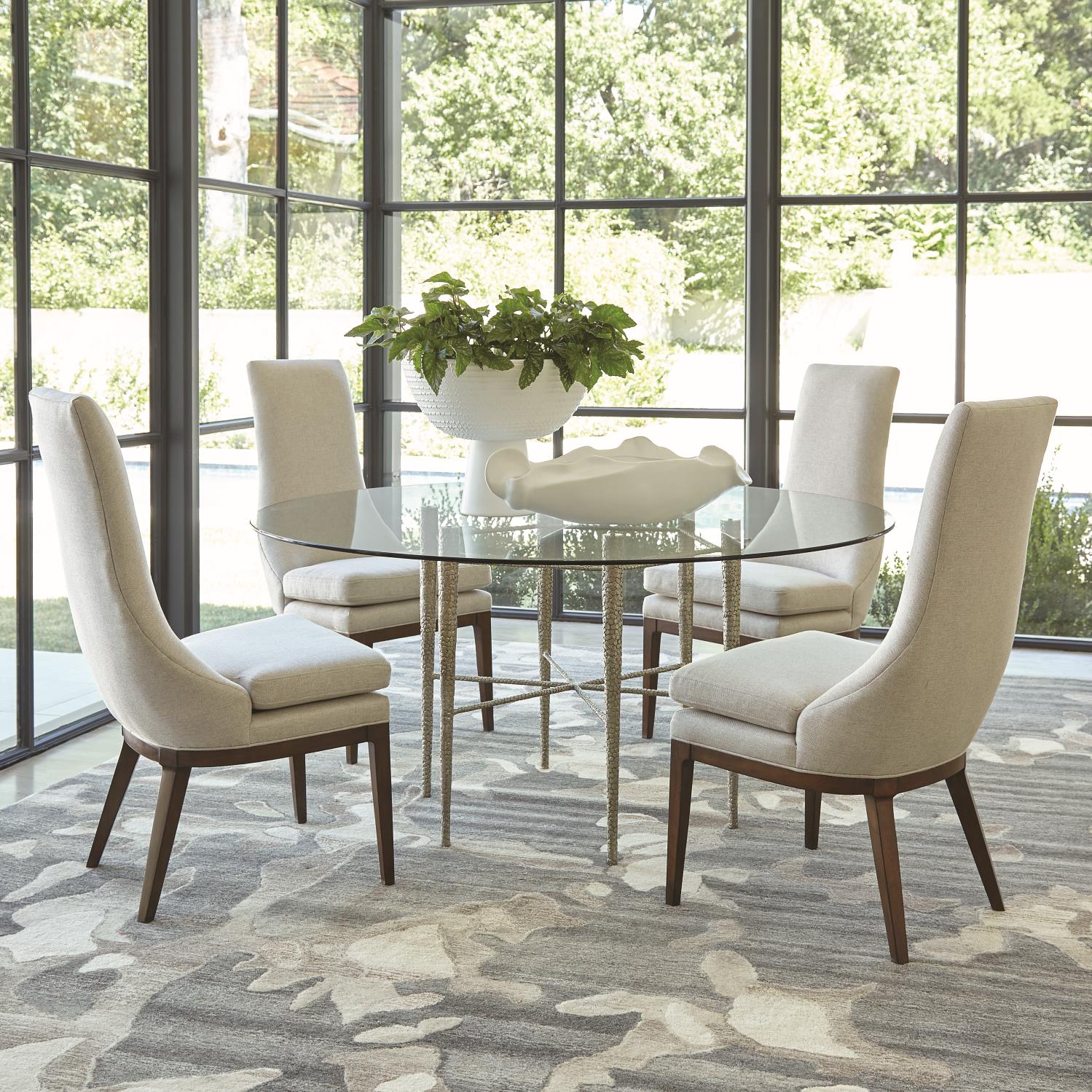 Hammered Dining Table - Nickel Plated - Grats Decor Interior Design & Build Inc.