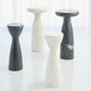Marble Tower Table - White - Grats Decor Interior Design & Build Inc.