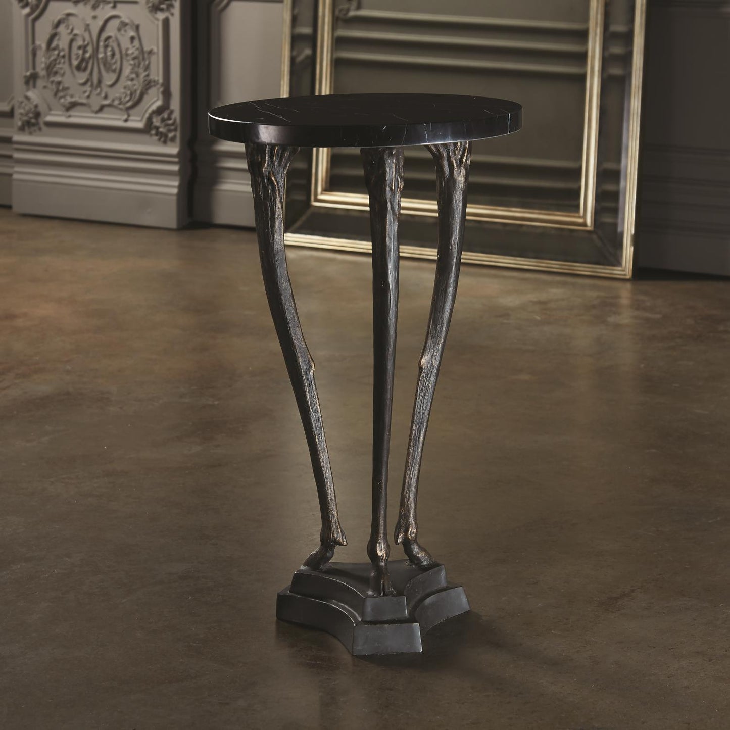 Fawn Leg Side Table - Bronze - Grats Decor Interior Design & Build Inc.
