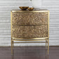 Crinkle Bedside Chest - Brass / Bronze - Grats Decor Interior Design & Build Inc.