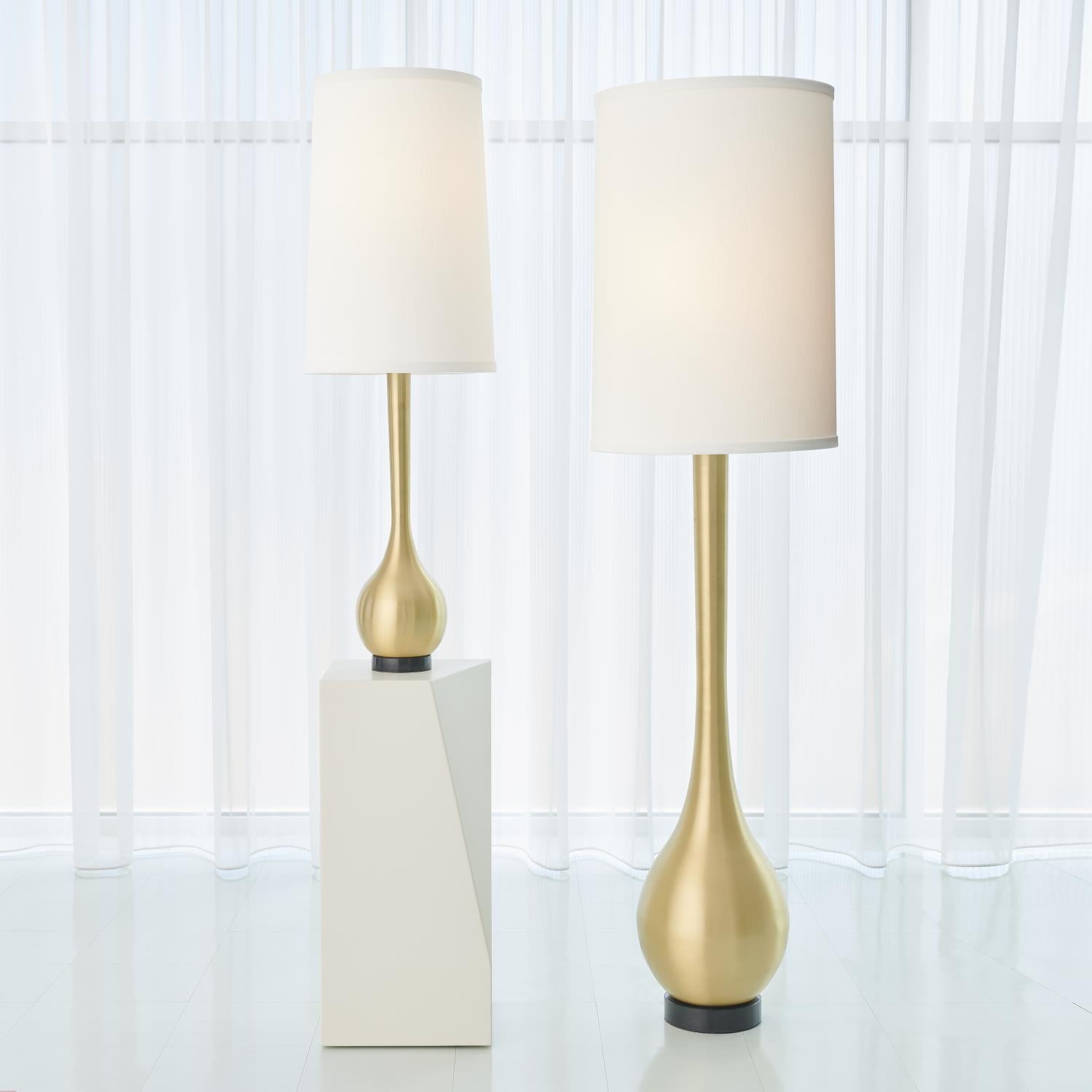 Bulb Vase Table Lamp - Brushed Antique Brass - Grats Decor Interior Design & Build Inc.