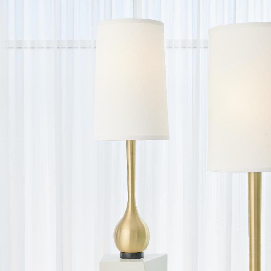 Bulb Vase Table Lamp - Brushed Antique Brass - Grats Decor Interior Design & Build Inc.
