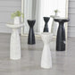 Marble Tower Table - White - Grats Decor Interior Design & Build Inc.