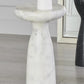 Marble Tower Table - White - Grats Decor Interior Design & Build Inc.