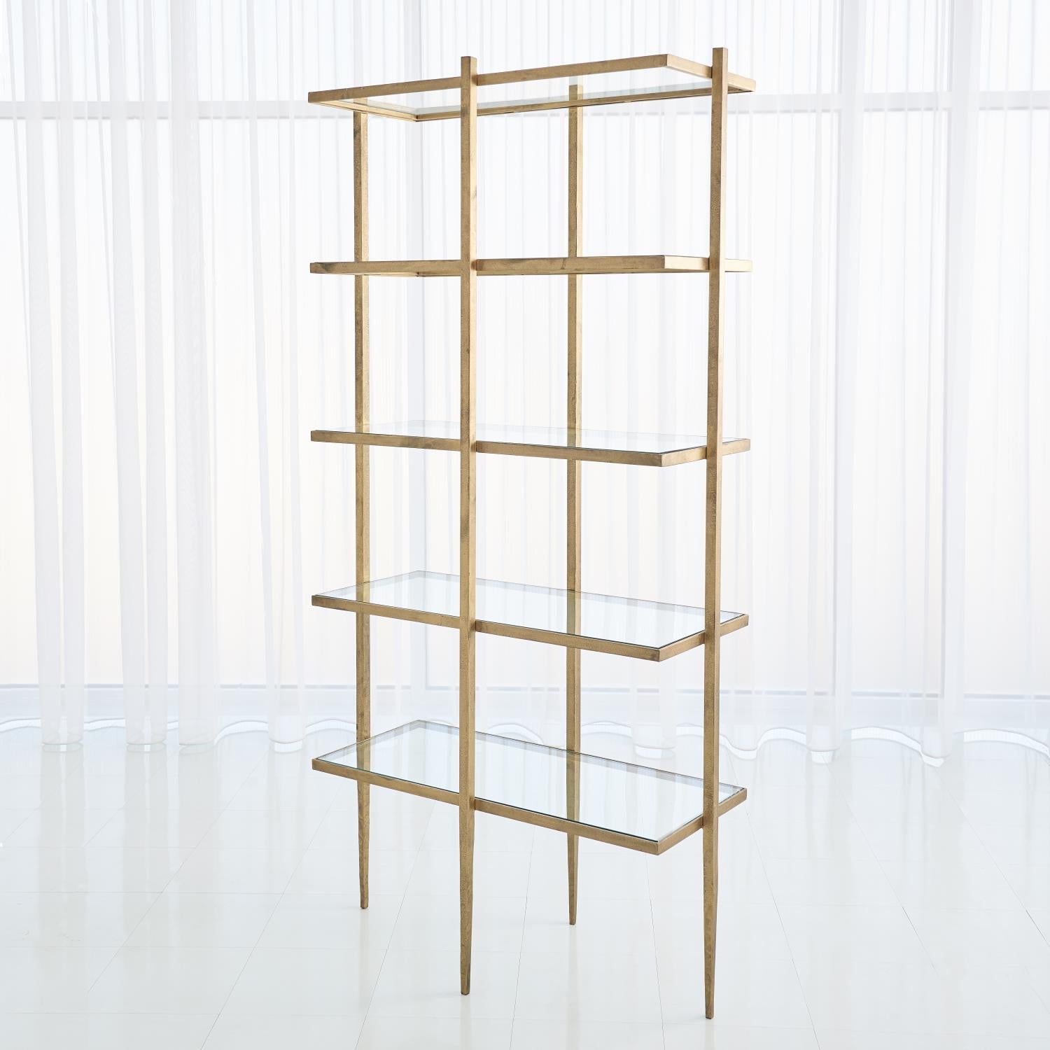 Laforge Etagere - Antique Gold - Grats Decor Interior Design & Build Inc.