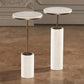 Short Cored Marble Table - Bronze - Grats Decor Interior Design & Build Inc.