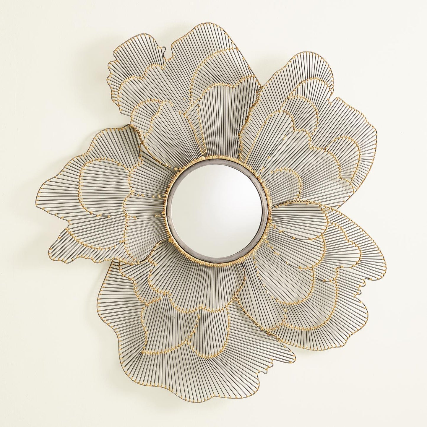 Wire Flower Mirror - Grats Decor Interior Design & Build Inc.