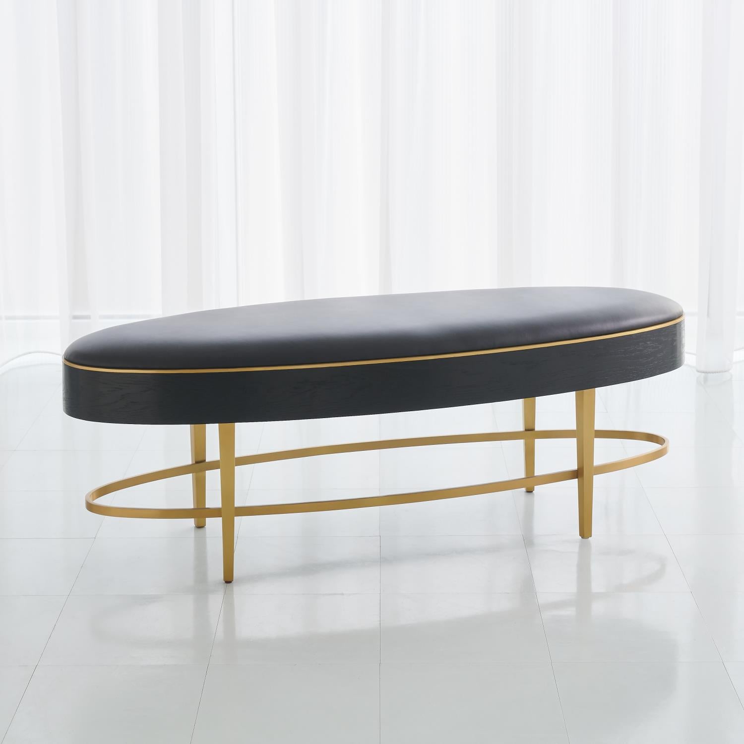 Ellipse Bench - Ebony - Grats Decor Interior Design & Build Inc.