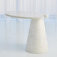 Cone Cantilever Table - White Marble