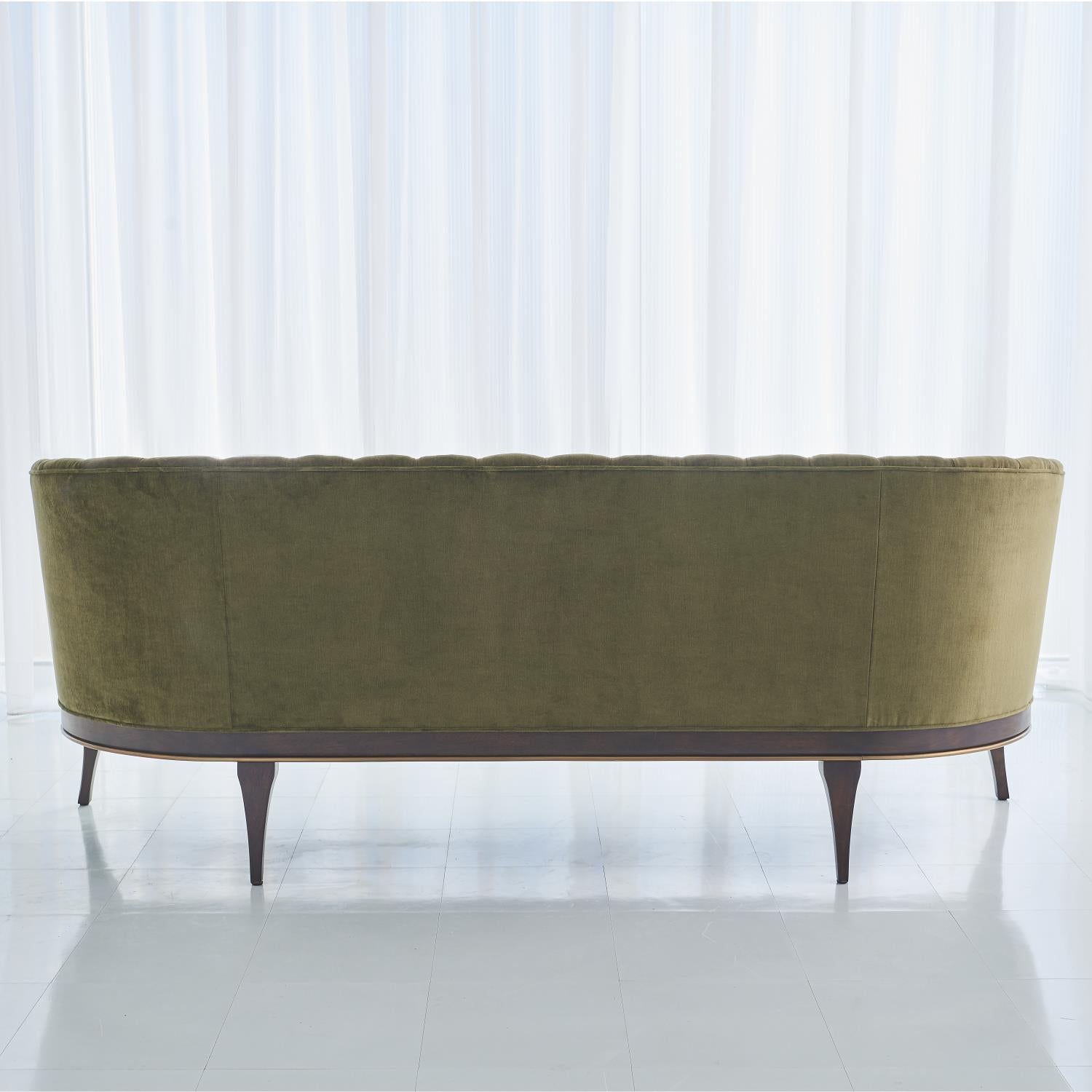 Channel Back Sofa - Moss - Grats Decor Interior Design & Build Inc.