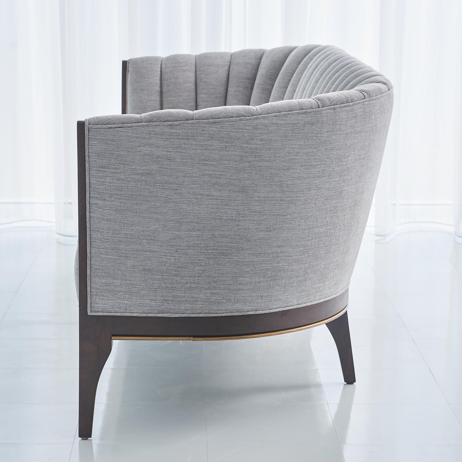 Channel Back Sofa - Silversmith Fabric - Grats Decor Interior Design & Build Inc.