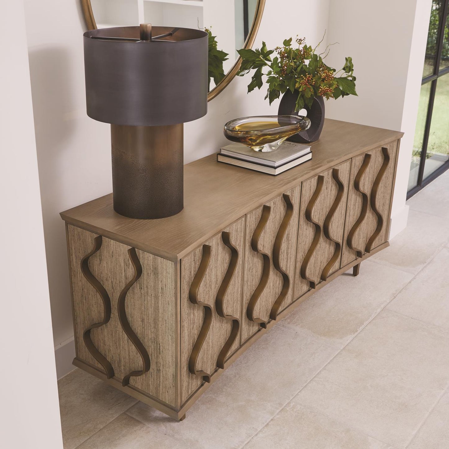 Wave 71" Media Cabinet - Grats Decor Interior Design & Build Inc.