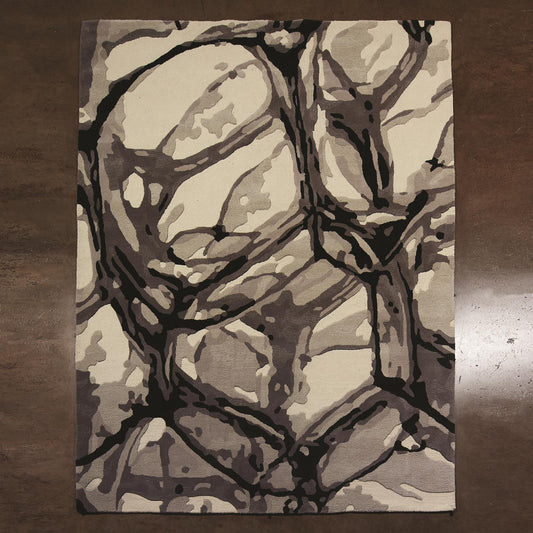 Eyes On The World Rug - Ivory/ Black - Grats Decor Interior Design & Build Inc.