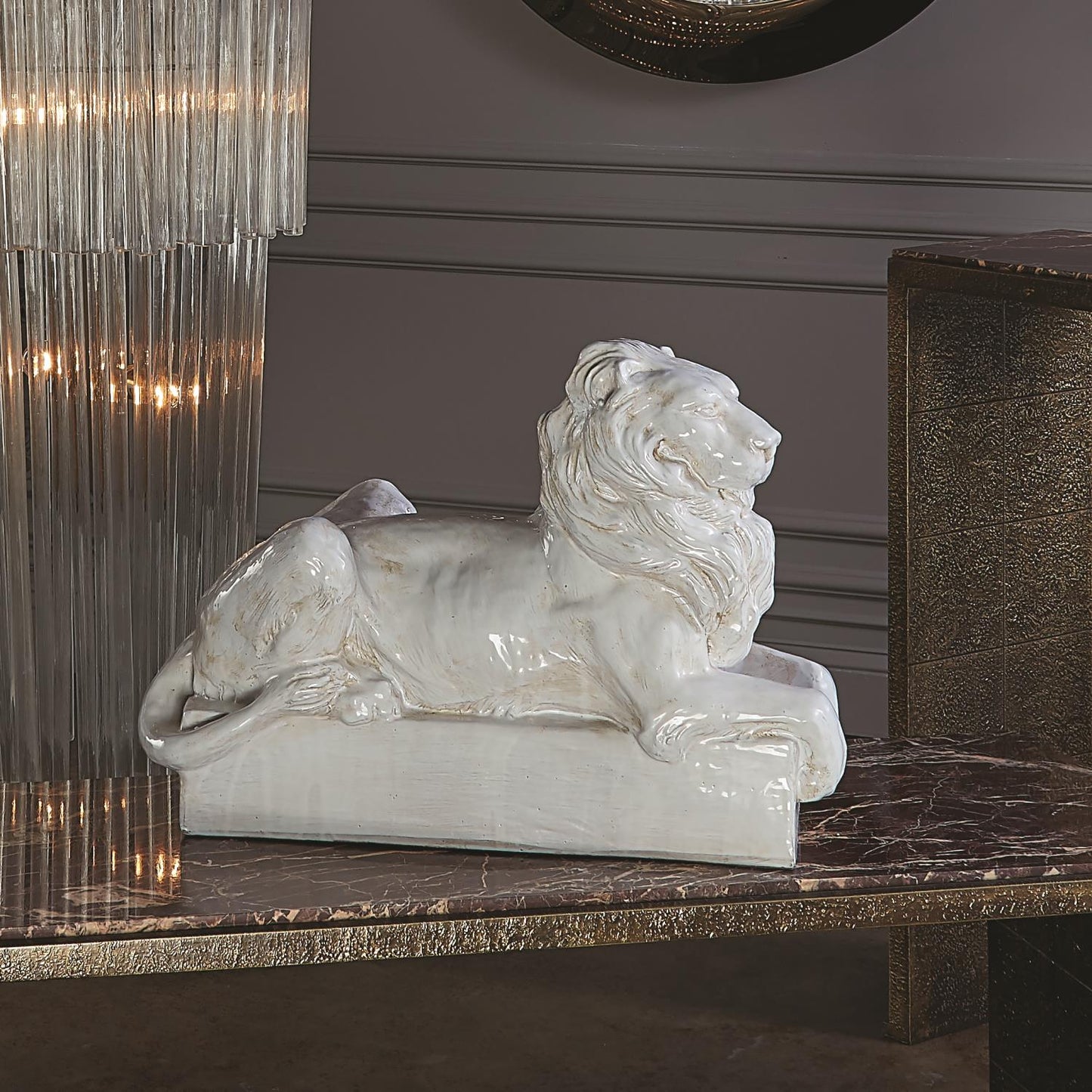 Lion Sculpture - Grats Decor Interior Design & Build Inc.