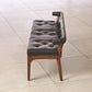 Moderno Bench - Black Marble Leather - Grats Decor Interior Design & Build Inc.