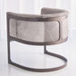 Regan Barrel Chair - Hair on Hide - Grey/ Antique Gunmetal - Grats Decor Interior Design & Build Inc.