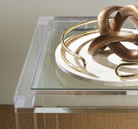 Acrylic & Glass 48" Console - Grats Decor Interior Design & Build Inc.