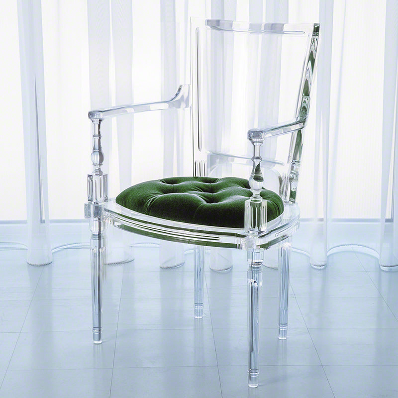 Marilyn Acrylic Arm Chair - Emerald Green - Grats Decor Interior Design & Build Inc.