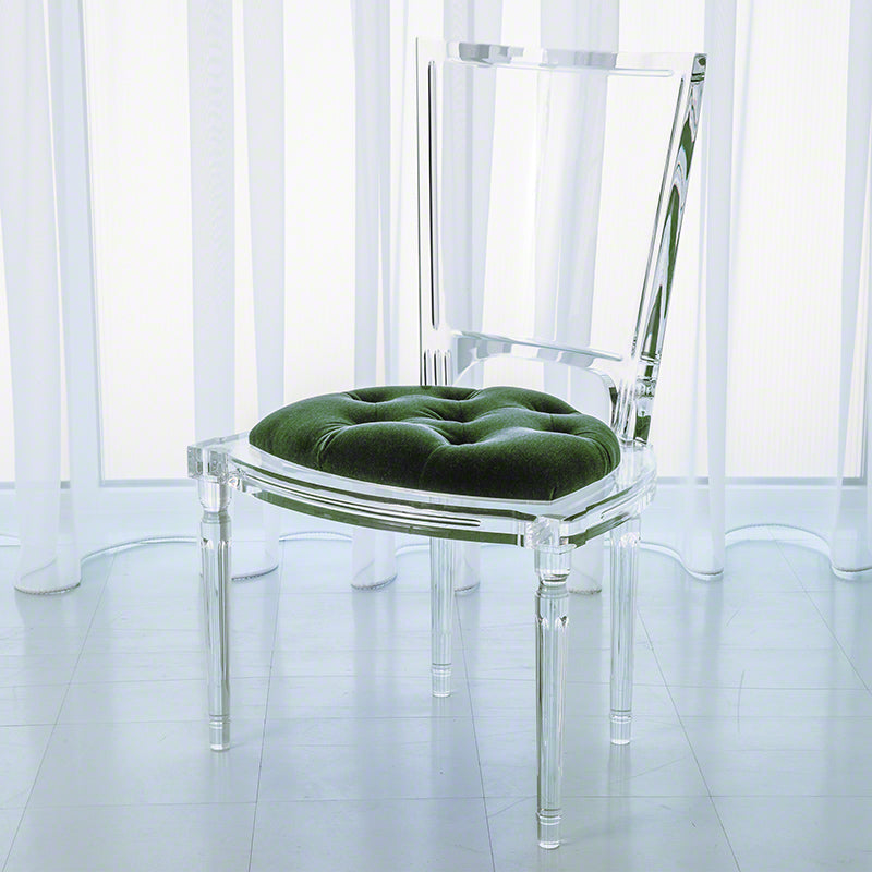 Marilyn Acrylic Side Chair - Emerald Green - Grats Decor Interior Design & Build Inc.
