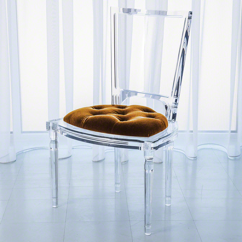 Marilyn Acrylic Side Chair - Brown Sugar - Grats Decor Interior Design & Build Inc.