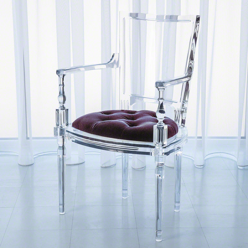 Marilyn Acrylic Arm Chair - Sultana Lavender - Grats Decor Interior Design & Build Inc.