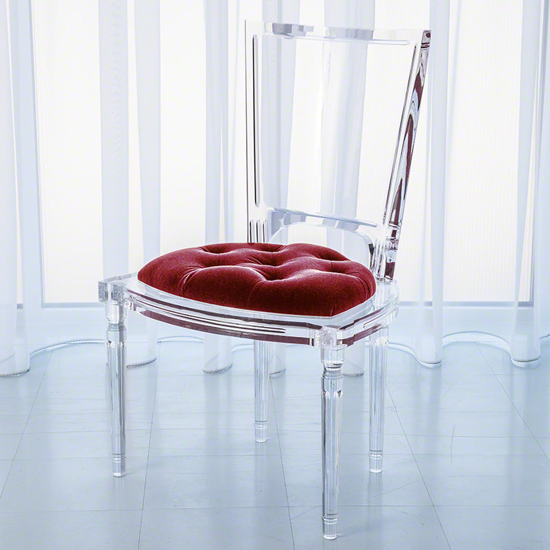 Marilyn Acrylic Side Chair - Red Pepper - Grats Decor Interior Design & Build Inc.