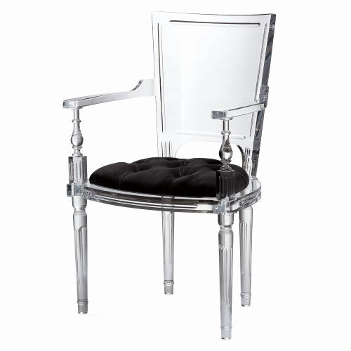 Marilyn Acrylic Arm Chair - Black - Grats Decor Interior Design & Build Inc.