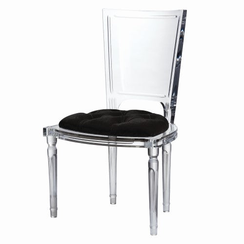 Marilyn Acrylic Side Chair - Black - Grats Decor Interior Design & Build Inc.