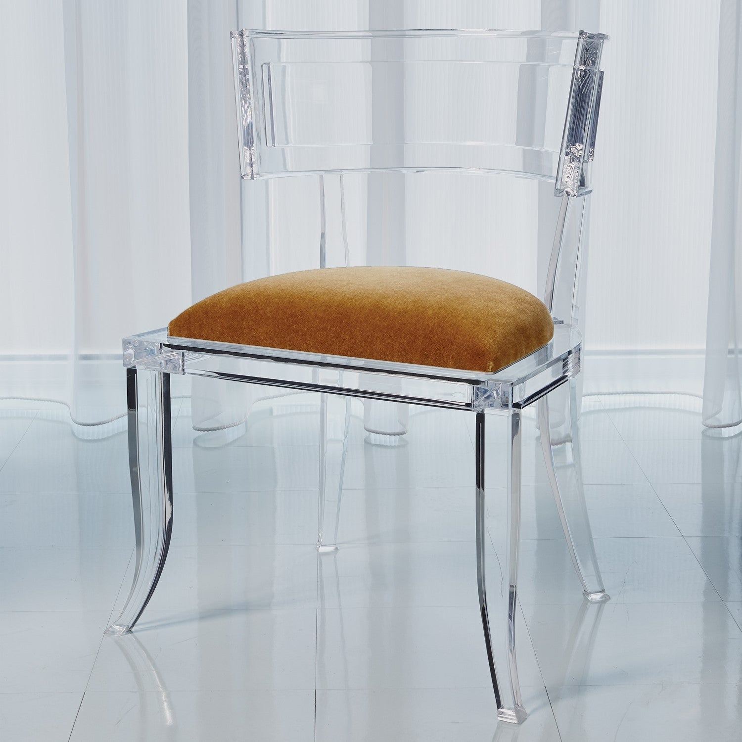 Klismos Acrylic Chair - Brown Sugar - Grats Decor Interior Design & Build Inc.